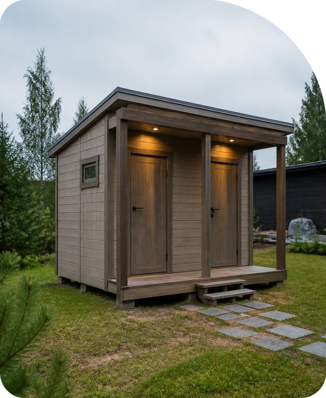 Хозблок с туалетом и душем под ключ в Пскове от 355250 р. | РадиДОМА-Пск